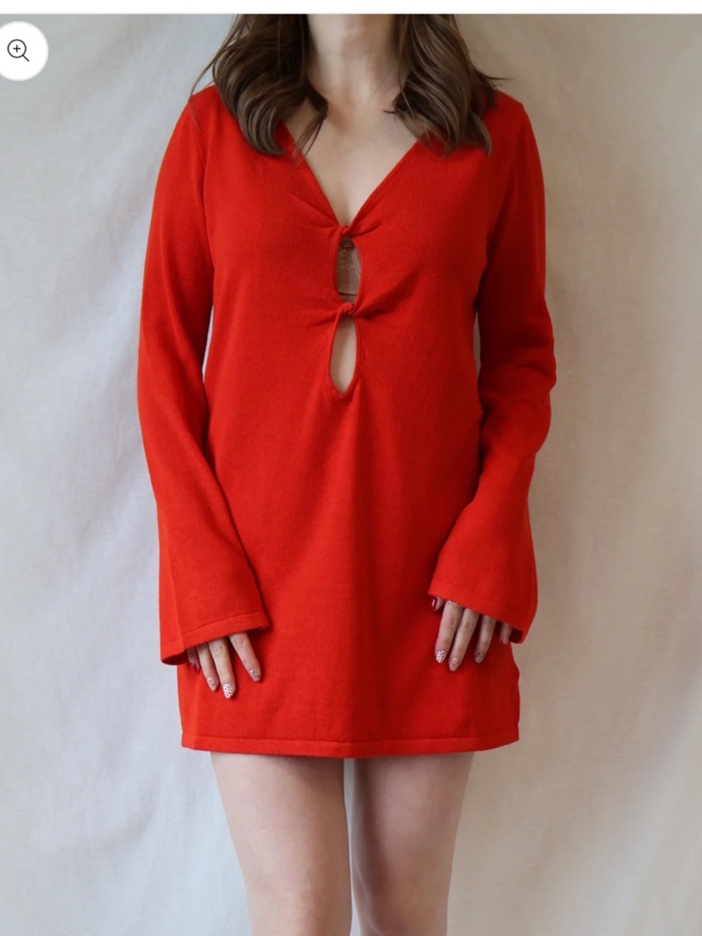Red Reversible Knit Dress